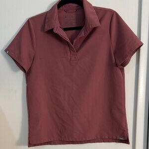 Figs Women's Mauve/Blush Collared Scrub Top